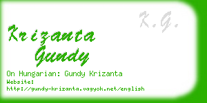 krizanta gundy business card